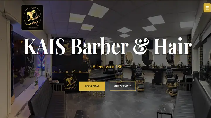 KAIS Barber and Hair website