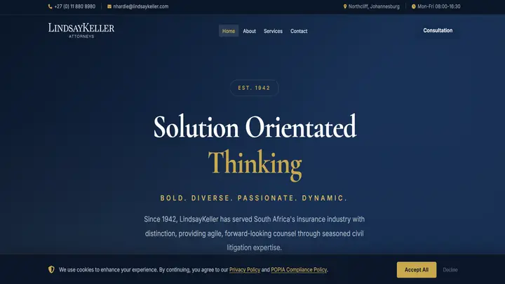 LindsayKeller Attorneys website